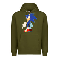 Army Green Söniĉ Kids Premium Hoodie - linhVisuals