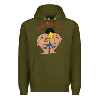Army Green bart crack kills Premium Hoodie - linhVisuals