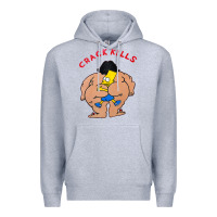 Heather Grey bart crack kills Premium Hoodie - linhVisuals
