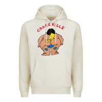 Oatmeal Heather bart crack kills Premium Hoodie - linhVisuals