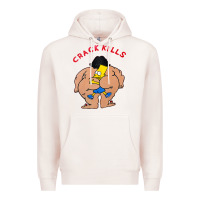 Pale Pink bart crack kills Premium Hoodie - linhVisuals