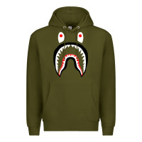 Army Green bape shark [tb] Premium Hoodie - linhVisuals