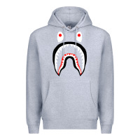 Heather Grey bape shark [tb] Premium Hoodie - linhVisuals