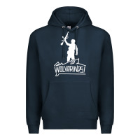 Navy Red Dawn Wolverines Premium Hoodie - linhVisuals