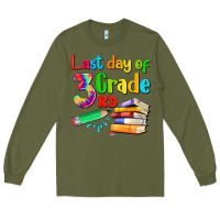 Army Green last day of third grade Long Sleeve Tee - Artiststas