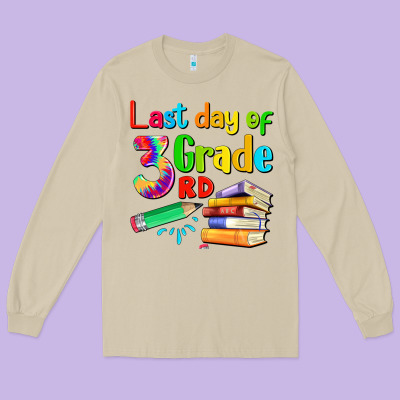 Last Day Of Third Grade Long Sleeve Tee Designed By Artiststas