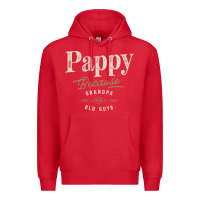 Red Mens Pappy Because Grandpa Is For Old Guys Funny Premium Hoodie - linhVisuals