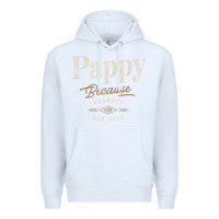 White Mens Pappy Because Grandpa Is For Old Guys Funny Premium Hoodie - linhVisuals