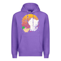 Purple cat t  shirt ramen noodles kawaii cat t  shirt Premium Hoodie - linhVisuals