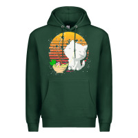 Sports Green cat t  shirt ramen noodles kawaii cat t  shirt Premium Hoodie - linhVisuals