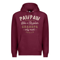 Burgundy Mens Pawpaw Like a Regular Grandpa Funny Fathers Day Premium Hoodie - linhVisuals