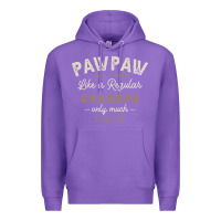 Purple Mens Pawpaw Like a Regular Grandpa Funny Fathers Day Premium Hoodie - linhVisuals