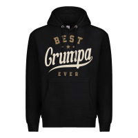 Black Mens Best Grumpa Ever Funny Grandpa Premium Hoodie - linhVisuals