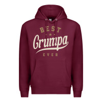 Burgundy Mens Best Grumpa Ever Funny Grandpa Premium Hoodie - linhVisuals