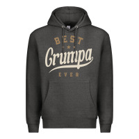 Charcoal Heather Mens Best Grumpa Ever Funny Grandpa Premium Hoodie - linhVisuals