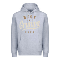 Heather Grey Mens Best Grumpa Ever Funny Grandpa Premium Hoodie - linhVisuals