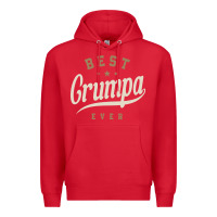 Red Mens Best Grumpa Ever Funny Grandpa Premium Hoodie - linhVisuals