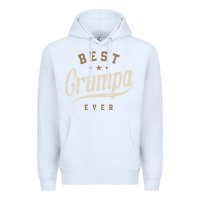 White Mens Best Grumpa Ever Funny Grandpa Premium Hoodie - linhVisuals