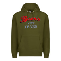 Army Green beers not tears Premium Hoodie - linhVisuals