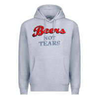 Heather Grey beers not tears Premium Hoodie - linhVisuals
