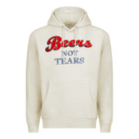 Oatmeal Heather beers not tears Premium Hoodie - linhVisuals