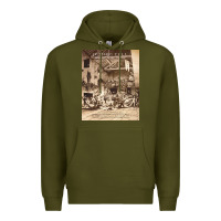 Army Green Jethro Tull Premium Hoodie - linhVisuals