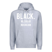 Heather Grey black no sugar no cream 02 [tb] Premium Hoodie - linhVisuals