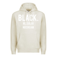 Oatmeal Heather black no sugar no cream 02 [tb] Premium Hoodie - linhVisuals