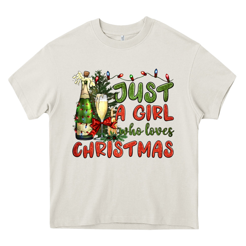 Just A Girl Who Loves Christmas Heavy Core Tee by BundleAndBundleShop | Teevron