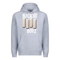 Heather Grey blackout boyz black Premium Hoodie - linhVisuals