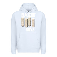White blackout boyz black Premium Hoodie - linhVisuals