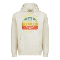 Oatmeal Heather mens funny boating shirt but did we sink rope anchor boat captain tank Premium Hoodie - linhVisuals