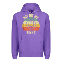 Purple mens funny boating shirt but did we sink rope anchor boat captain tank Premium Hoodie - linhVisuals