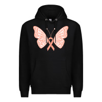 Black gynecologic cancer support t  shirt gynecological cancer awareness pea Premium Hoodie - linhVisuals