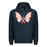 Navy gynecologic cancer support t  shirt gynecological cancer awareness pea Premium Hoodie - linhVisuals