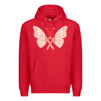 Red gynecologic cancer support t  shirt gynecological cancer awareness pea Premium Hoodie - linhVisuals