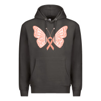 Smoke gynecologic cancer support t  shirt gynecological cancer awareness pea Premium Hoodie - linhVisuals