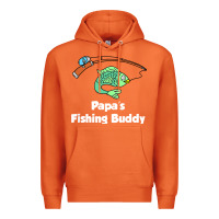 Carrot kids papa's fishing buddy grandson or granddaughter fish t shirt Premium Hoodie - linhVisuals
