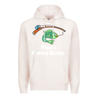 Pale Pink kids papa's fishing buddy grandson or granddaughter fish t shirt Premium Hoodie - linhVisuals