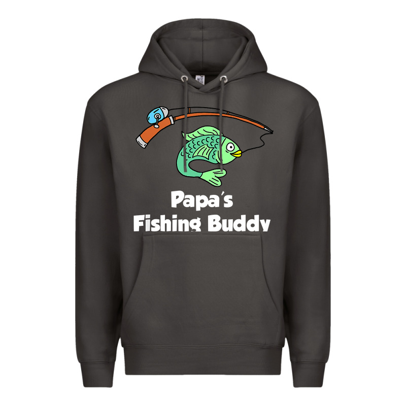Kids Papa's Fishing Buddy Grandson Or Granddaughter Fish T Shirt Premium Hoodie by linhVisuals | Teevron