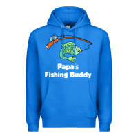 True Royal kids papa's fishing buddy grandson or granddaughter fish t shirt Premium Hoodie - linhVisuals