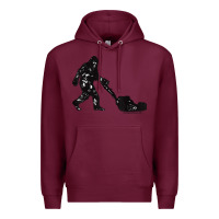 Burgundy mens mowing bigfoot   golf course superintendent maintenance turf t sh Premium Hoodie - linhVisuals