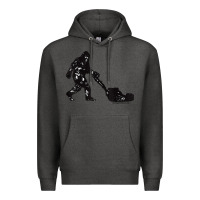 Charcoal Heather mens mowing bigfoot   golf course superintendent maintenance turf t sh Premium Hoodie - linhVisuals