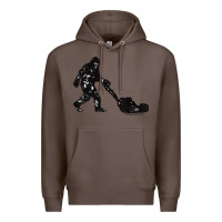 Coffee mens mowing bigfoot   golf course superintendent maintenance turf t sh Premium Hoodie - linhVisuals