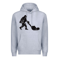 Heather Grey mens mowing bigfoot   golf course superintendent maintenance turf t sh Premium Hoodie - linhVisuals