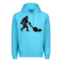 Ocean Blue mens mowing bigfoot   golf course superintendent maintenance turf t sh Premium Hoodie - linhVisuals