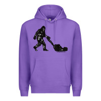 Purple mens mowing bigfoot   golf course superintendent maintenance turf t sh Premium Hoodie - linhVisuals