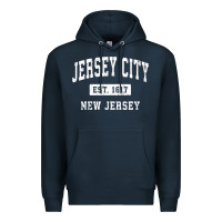 Navy jersey city new jersey nj vintage established sports design pullover h Premium Hoodie - linhVisuals