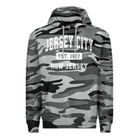 Slate Camo jersey city new jersey nj vintage established sports design pullover h Premium Hoodie - linhVisuals