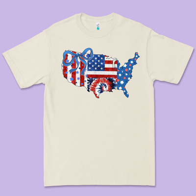 America Map Premium Tee Designed By Cowhidedigitalart